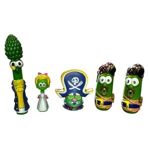 Veggie Tales Figure Lot Pirates Who Don't Do Anything Asparagus Pa Grape 5pc Set